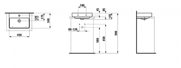 Умывальник Laufen Pro S 8169610001091 45x34x14