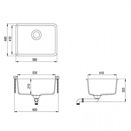 Кухонная мойка AquaSanita Arca SQA 102 120 W cerrus