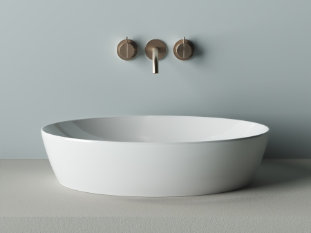 Умывальник чаша накладная овальная Ceramicanova Element 610*410*150мм, Белый, CN5018