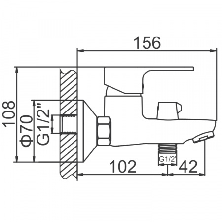 Смеситель для ванны Ledeme H03 L3003