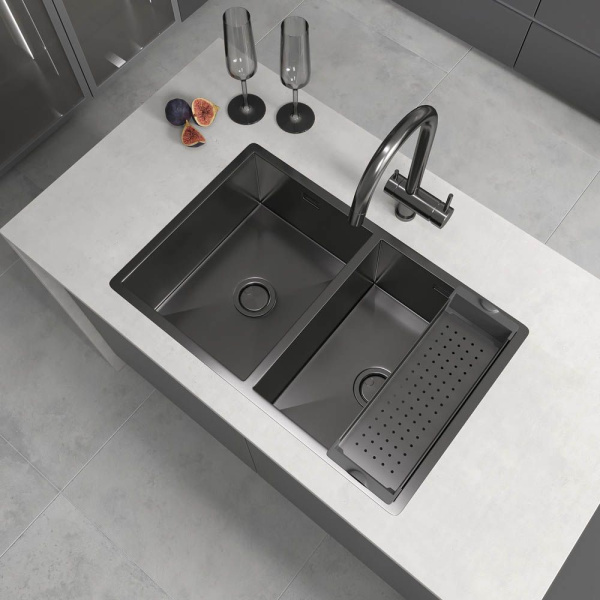 Коландер для кухонной мойки Reflexion Arno RX3014BL оружейная сталь