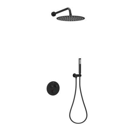Душевой комплект SANCOS Link встраиваемый, c термостатическим смесителем, цвет черный матовый, арт. SC3005MB