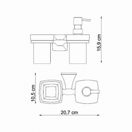 Держатель стакана и дозатора WasserKRAFT Wern K-2589