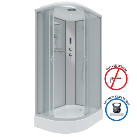 Душевая кабина Niagara Classic NG-2507-14BKT (80х80х210) высокий поддон(40см),стекло тонированное