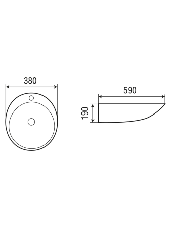 Раковина накладная WeltWasser WW SK ELBACH 1037