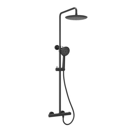 Душевая стойка SANCOS Game для душа с термостатическим смесителем, верхним и ручным душем, цвет черный матовый, арт. SC3002MB