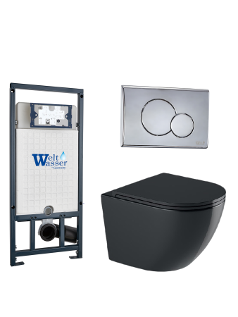 Комплект инсталляции с унитазом Weltwasser MARBERG 507 + MERZBACH 041 XL MT-BL + MAR 507 RD