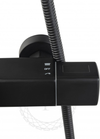 Душевая система FILARETE FL2050 с термостатом (Черный матовый)