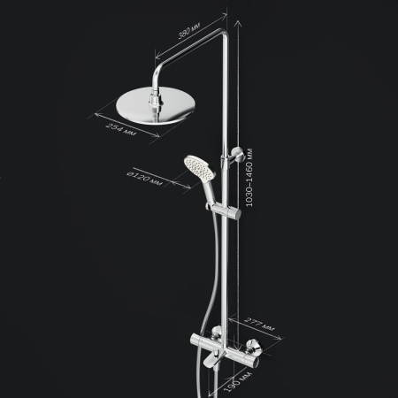 Душевая система AM.PM F0780564 Like с термостатом