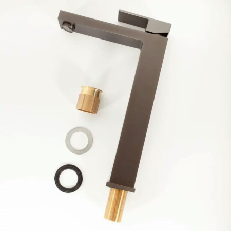 Cмеситель для раковины Высокий Hansberge H2070 Графит