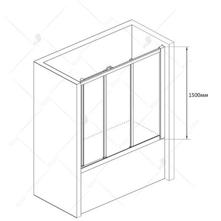 Шторка на ванну RGW Screens SC-41 160x150 04114116-11 стекло прозрачное, хром