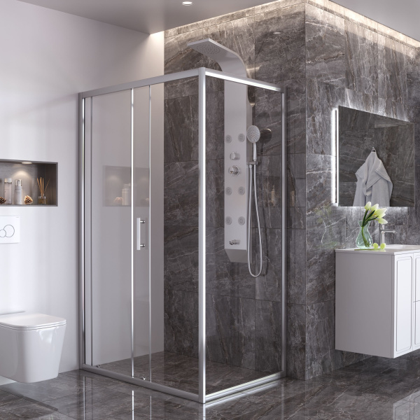 Душевая панель Taliente TA-G-A02Wcr+s прямоугольная настенная