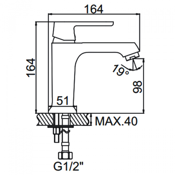 Смеситель для умывальника Ledeme H77 L1077