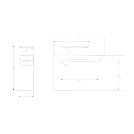 Смеситель для раковины WONZON & WOGHAND, Брашированное золото (WW-A40732-BG)