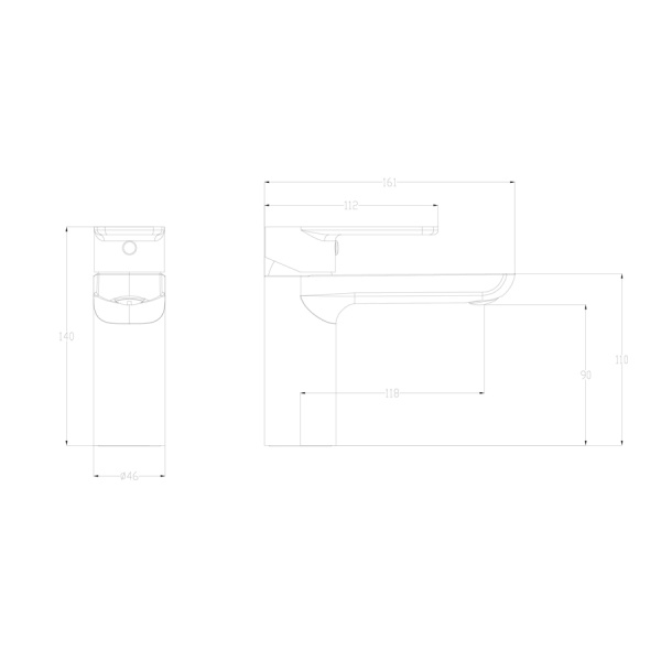 Смеситель для раковины WONZON & WOGHAND, Брашированное золото (WW-A40732-BG)