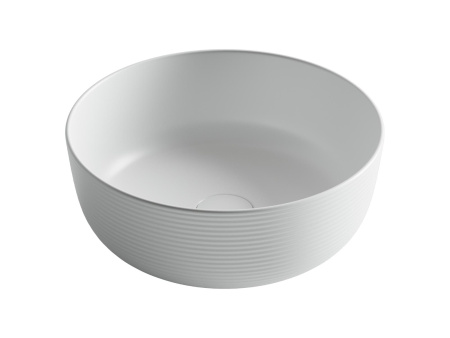 Раковина накладная круглая Ceramicanova Element 356*356*135, белый матовый, CN6073MW