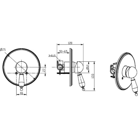 Смеситель для душа Boheme Medici Ripresa 305 Бронза