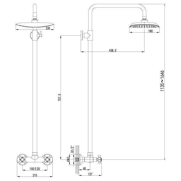 Смеситель Lemark Standard LM2160C для душа