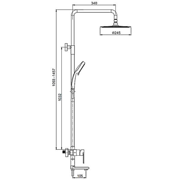 Душевая стойка со смесителем Gappo G2499-20