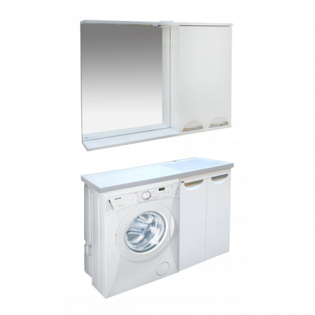 Зеркало-шкаф Misty Куба 120 R белый