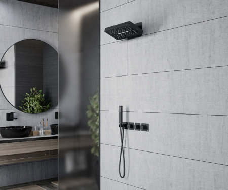 Встраиваемая душевая система с термостатом TIMO Petruma SX-5249/03SM, черный