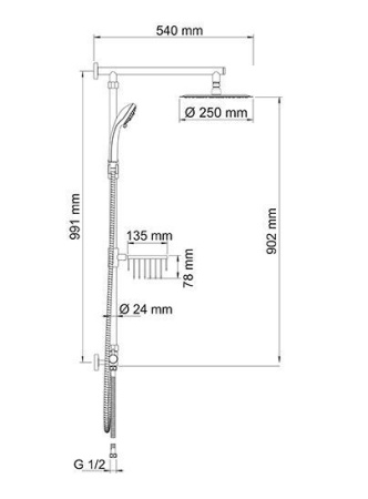 Душевая стойка Wasserkraft A038