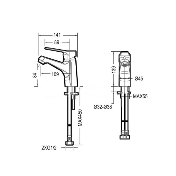 Смеситель для умывальника Bravat Eco F1111147C