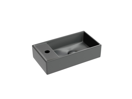 Умывальник подвесной прямоугольный Ceramicanova Element 407*217*100, темный антрацит матовый, CN6051RMDH