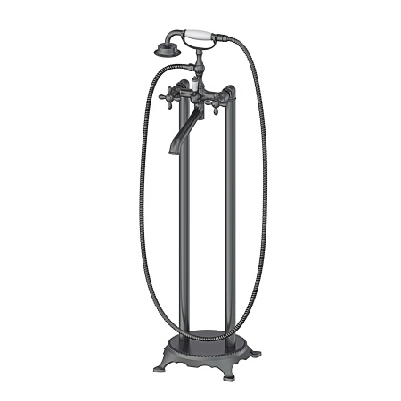 Смеситель для ванны напольного монтажа WONZON & WOGHAND, Темный графит (WW-88649020-BGM)