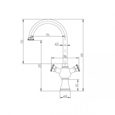 Смеситель для мойки ZorG A 4003 K BR (AZR 609 K-2-12 BR)