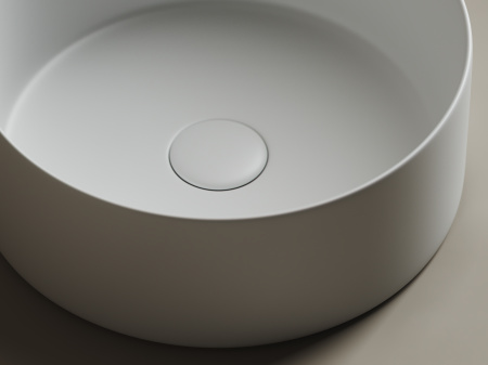 Умывальник чаша накладная круглая Ceramicanova Element 358*358*137мм, Белый матовый, CN6032MW