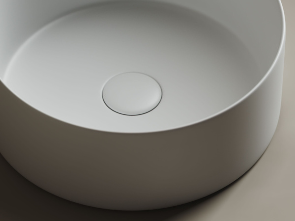 Умывальник чаша накладная круглая Ceramicanova Element 358*358*137мм, Белый матовый, CN6032MW