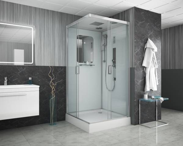 Душевая кабина Niagara Premium NG-6001-01GQ (90х90х210) низкий поддон(16 см),стекло прозрачное,4 места