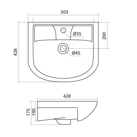 Раковина Santek Ладога 50 1WH110256