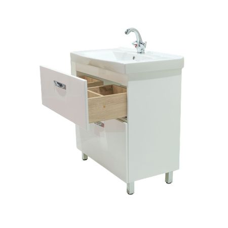 Тумба напольная BRIZ Ирида 60 с умывальником Стрим, 234 03-08060-13 00 БЕЛ