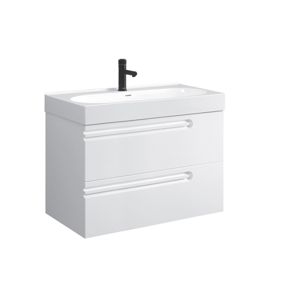 Тумба под умывальник Belux подвесная Стокгольм 80-02 Белый глянцевый