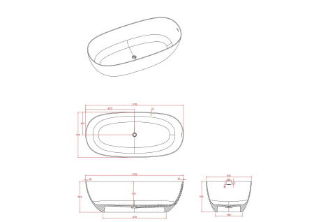 Timo Ванна solid SATU1750 (1750*810*540)