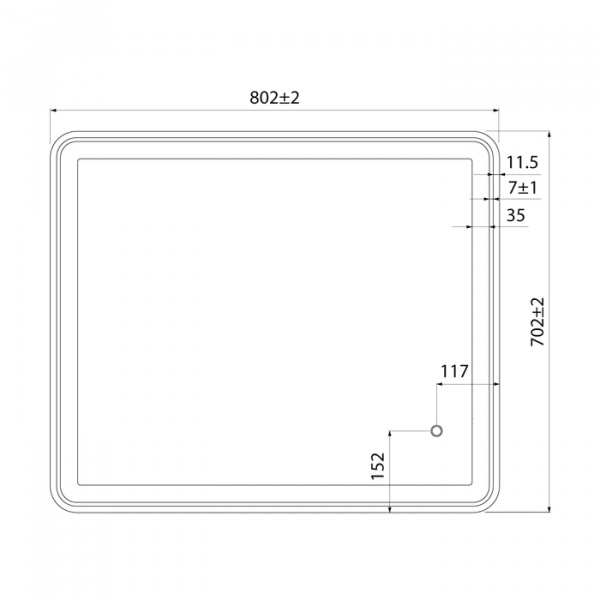 Зеркало IDDIS Cloud CLO8000i98 80 см