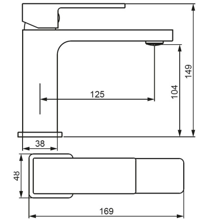 530210300 Gala Смеситель для умывальника Damixa, чёрный
