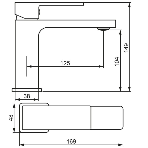 530210300 Gala Смеситель для умывальника Damixa, чёрный