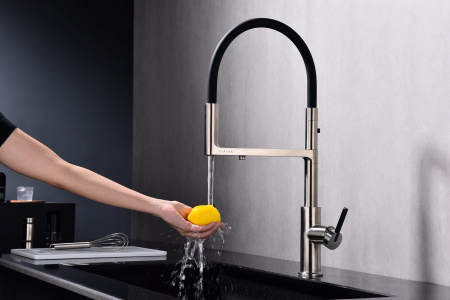 Смеситель для кухни Paulmark TORNADO To213402-Ni, никель