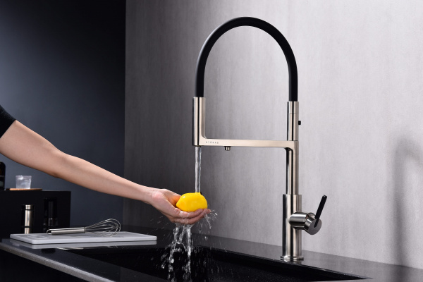 Смеситель для кухни Paulmark TORNADO To213402-Ni, никель