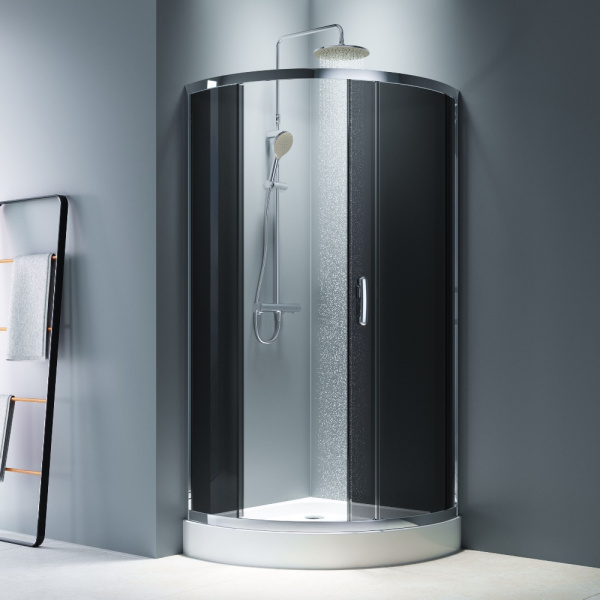 W83UG-315-090CG Like Solo Slide Душевое ограждение AM.PM 90x90x200, стекло тонированное, профиль хром