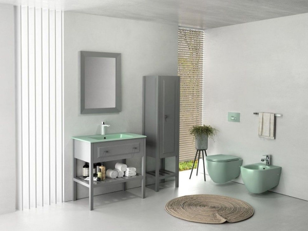 Раковина ISVEA SistemaT накладная 810*465*140 1 цвет мятно-зеленый матовый 10SL51081SV-2T