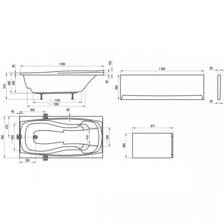 Акриловая ванна Ravak XXL 190x95 N CA91000000