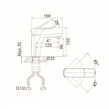 Смеситель для раковины D&K Berlin DA1432116, белый