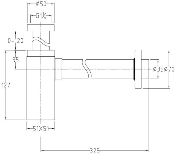 Сифон для раковины Allen Brau Infinity 5.21027-31 черный матовый