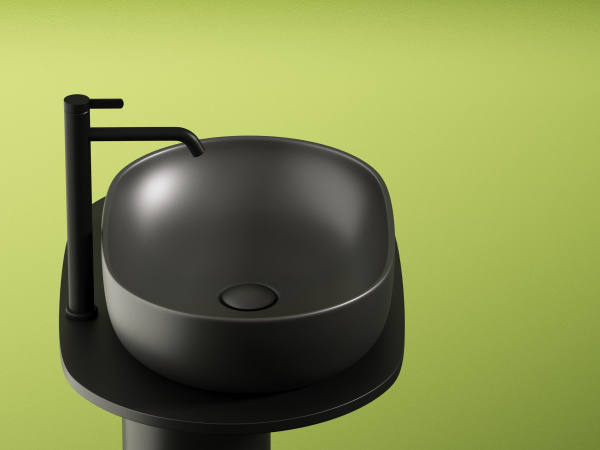 Умывальник чаша накладная овальная Ceramicanova Element 600*415*135мм, Темный антрацит матовый, CN6047MDH