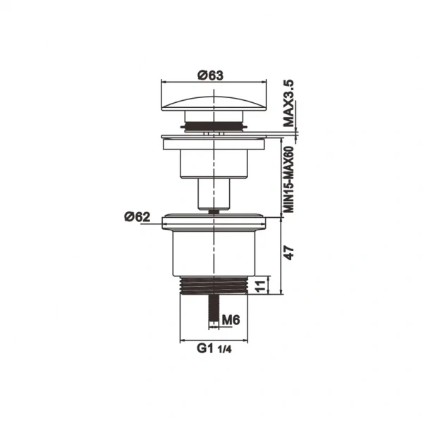 Донный клапан Rose RS31Q