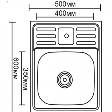 Кухонная мойка Ledeme L95060 60x50 глянцевая